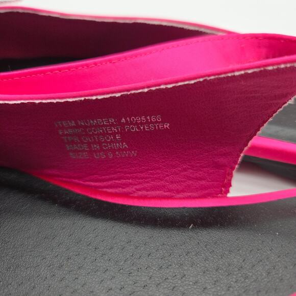 Torrid Embellished Bow Pointed Toe Slingback Ballet Flats Size 9.5 New Hot Pink - Picture 6 of 11